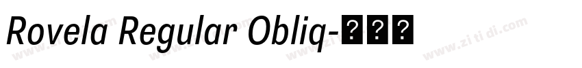 Rovela Regular Obliq字体转换